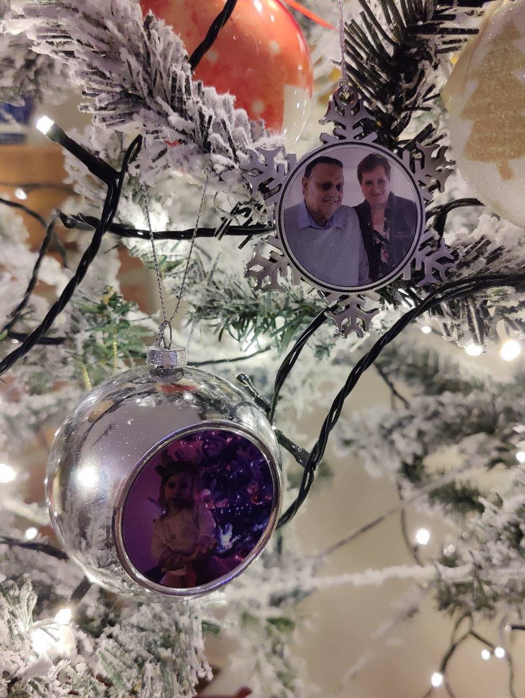 Gepersonaliseerde sneeuwvlok ornament