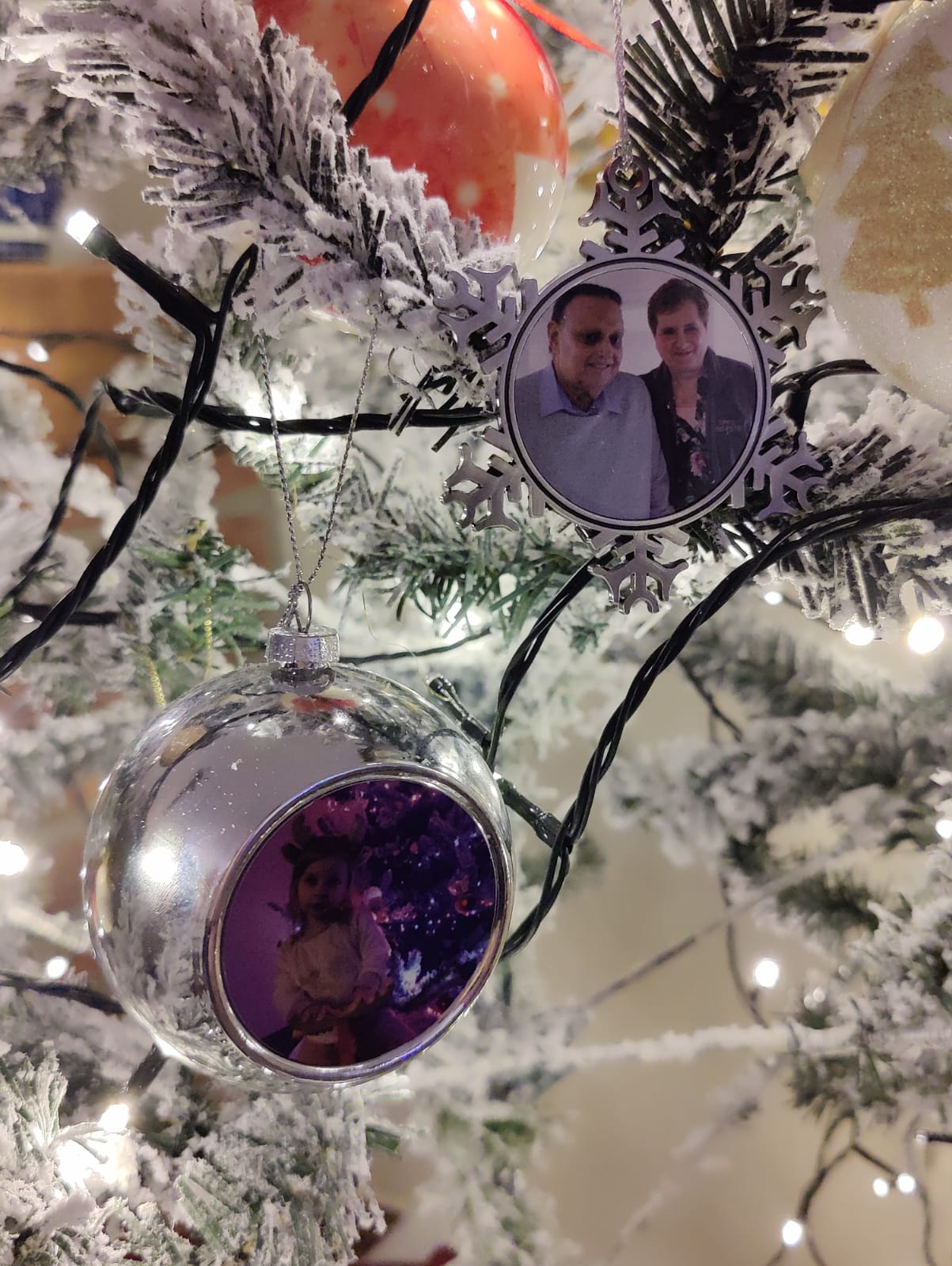 Gepersonaliseerde sneeuwvlok ornament