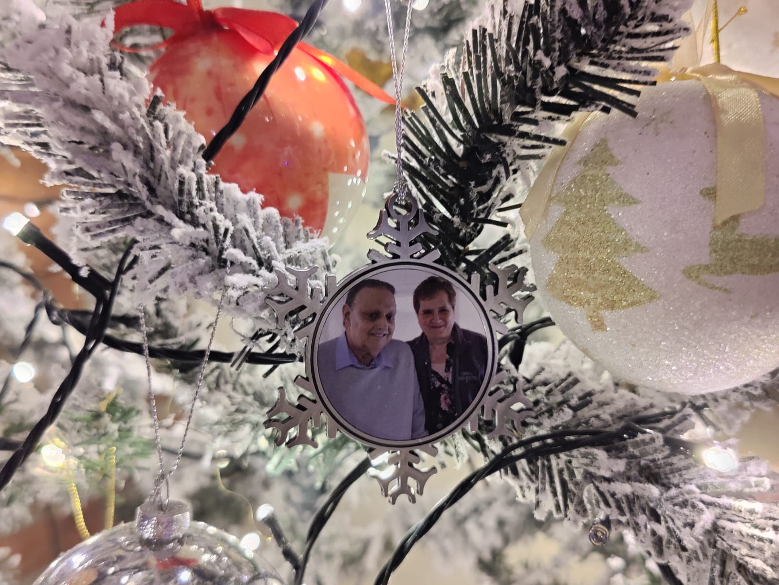 Gepersonaliseerde sneeuwvlok ornament