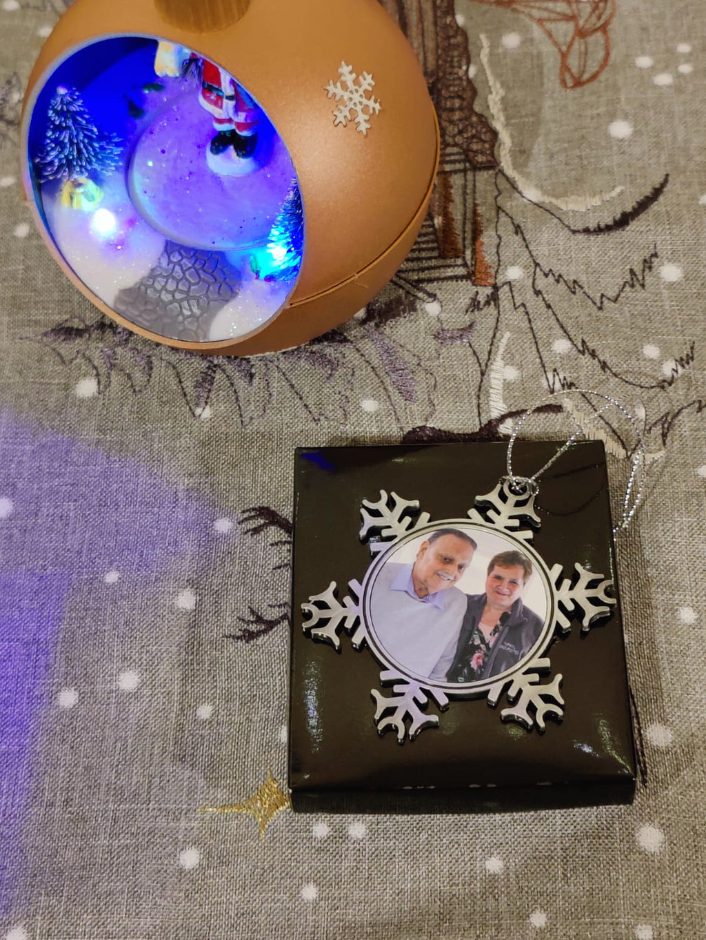 Gepersonaliseerde sneeuwvlok ornament