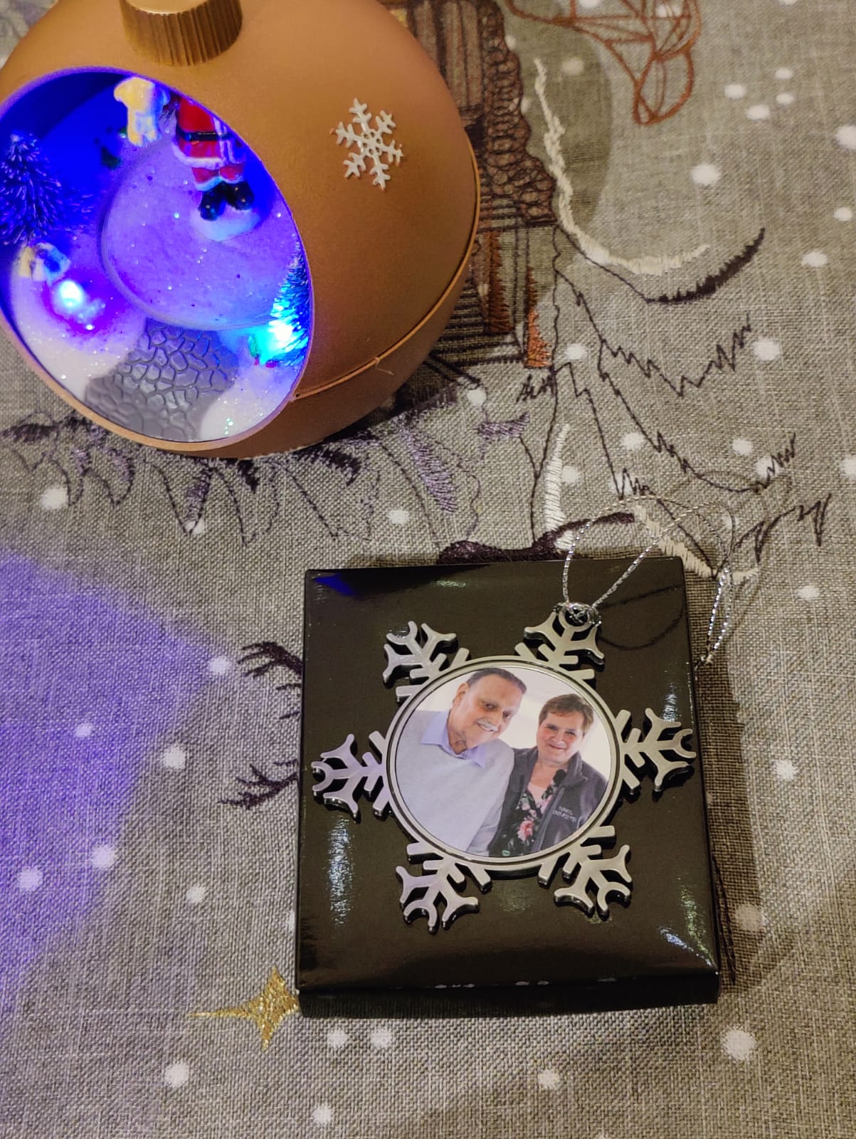 Gepersonaliseerde sneeuwvlok ornament